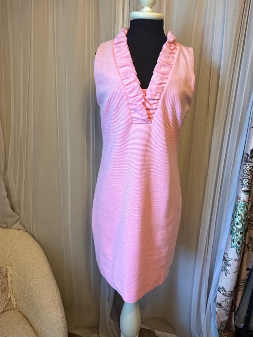 Lilly Pulitzer Pink Knit Top with Gold Script Tag